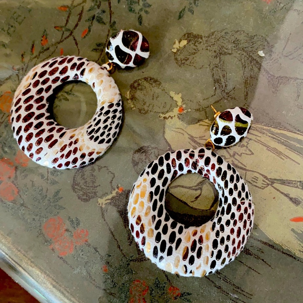 Snake Print Earrings